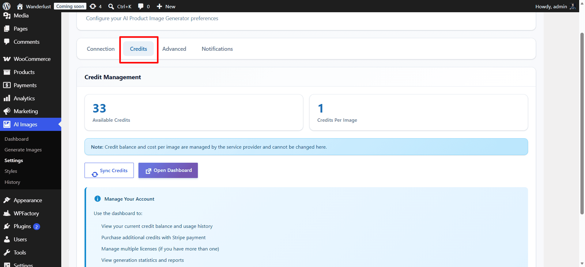 Settings ‹ Wanderlust — WordPress 3