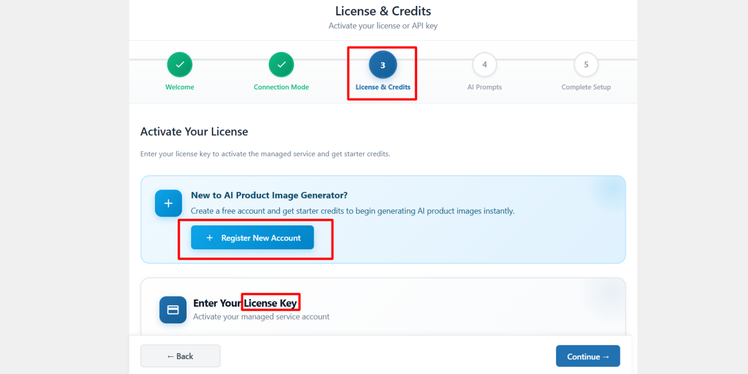 AI Product Image Generator - Setup Wizard - Step 2