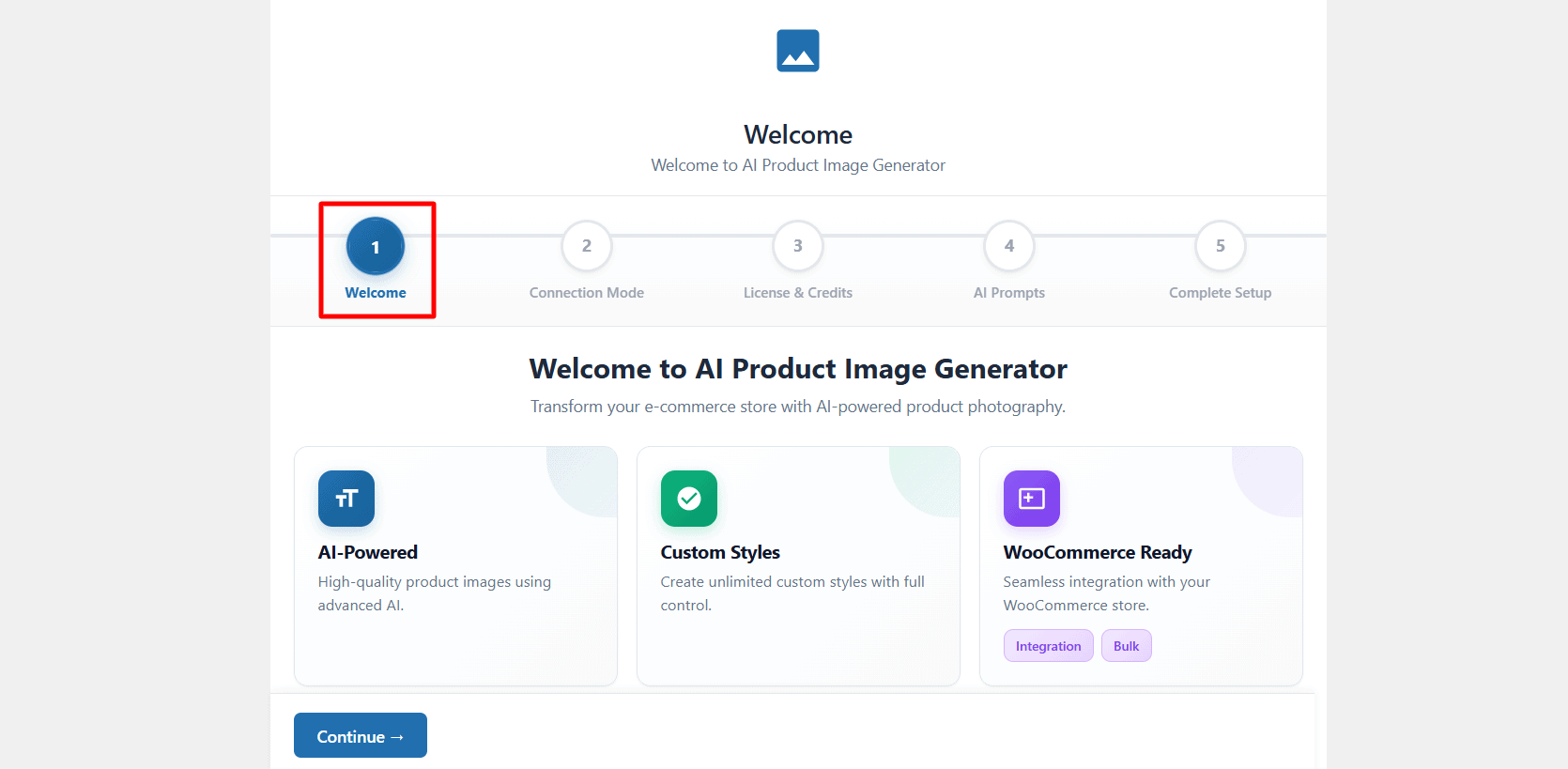 AI Product Image Generator - Setup Wizard