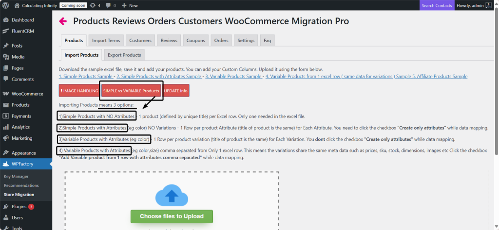 Simple vs Variable Products