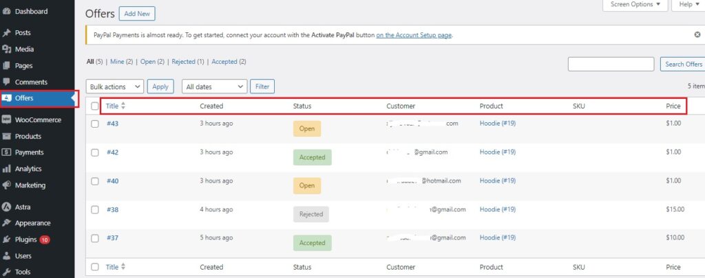 WooCommerce Open Price - When the customer names their price