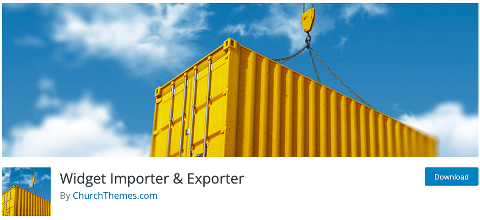 Widget importer exporter