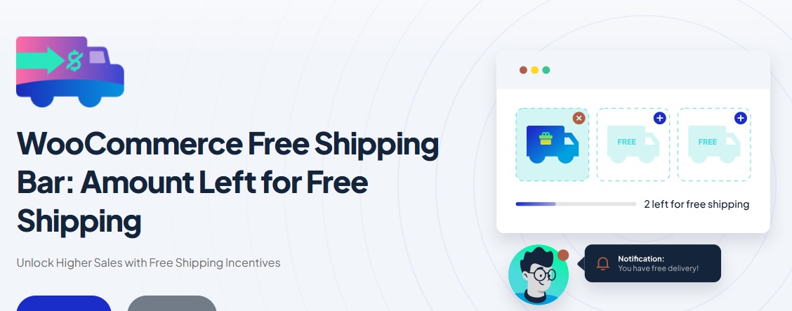 WooCommerce Free Shipping Bar Amount Left for Free Shipping plugin - Increase Average Order Value