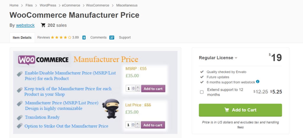 WooCommerce Manufacturer Price Plugin by Webstock