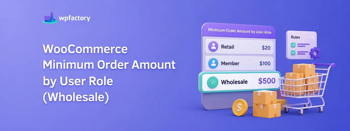 WooCommerce Minimum Order Amount by User Role (Wholesale)