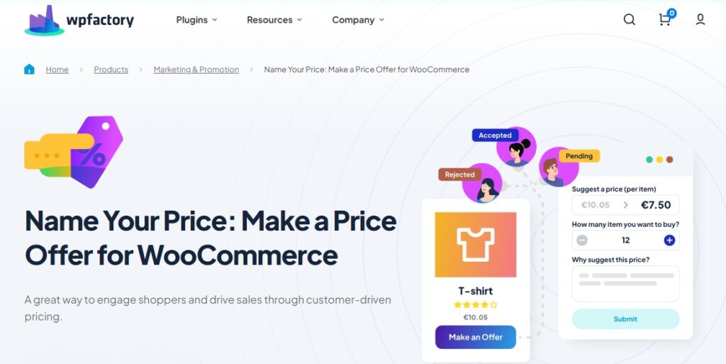 WooCommerce Open Price - name your price plugin