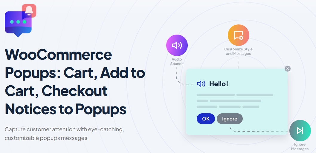WooCommerce Exit Intent Popups Cart, Add to Cart, Checkout Notices to Popups