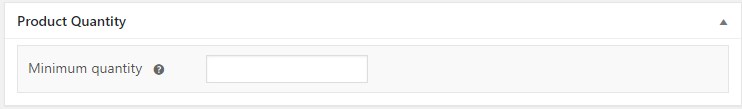 WooCommerce Quantity Control - Set Min Per Product