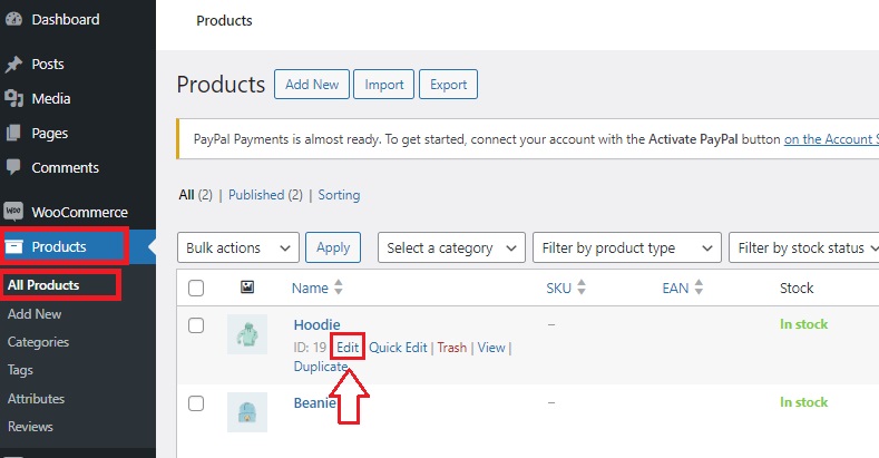 WooCommerce add EAN code - Assign EAN to Products