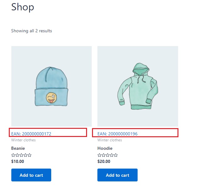 WooCommerce add EAN code - Review EAN on Product page