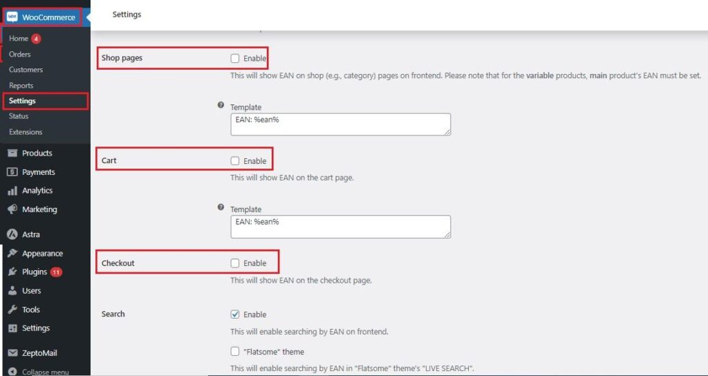 WooCommerce barcode generator -Customizing Barcode Display