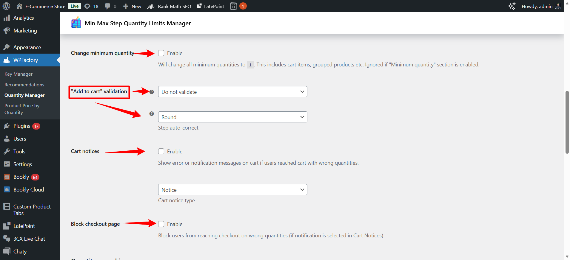WooCommerce settings ‹ E Commerce Store — WordPress 02 12 2026 02 41 PM
