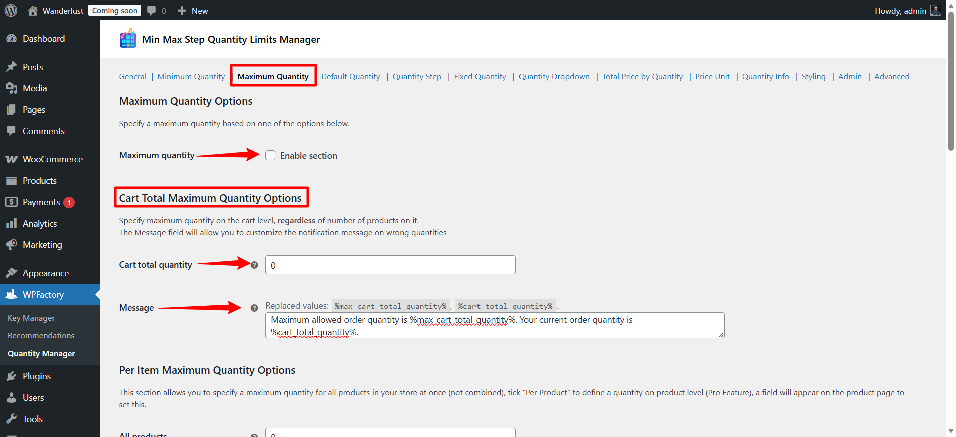 WooCommerce settings ‹ Wanderlust — WordPress 02 16 2026 02 31 PM