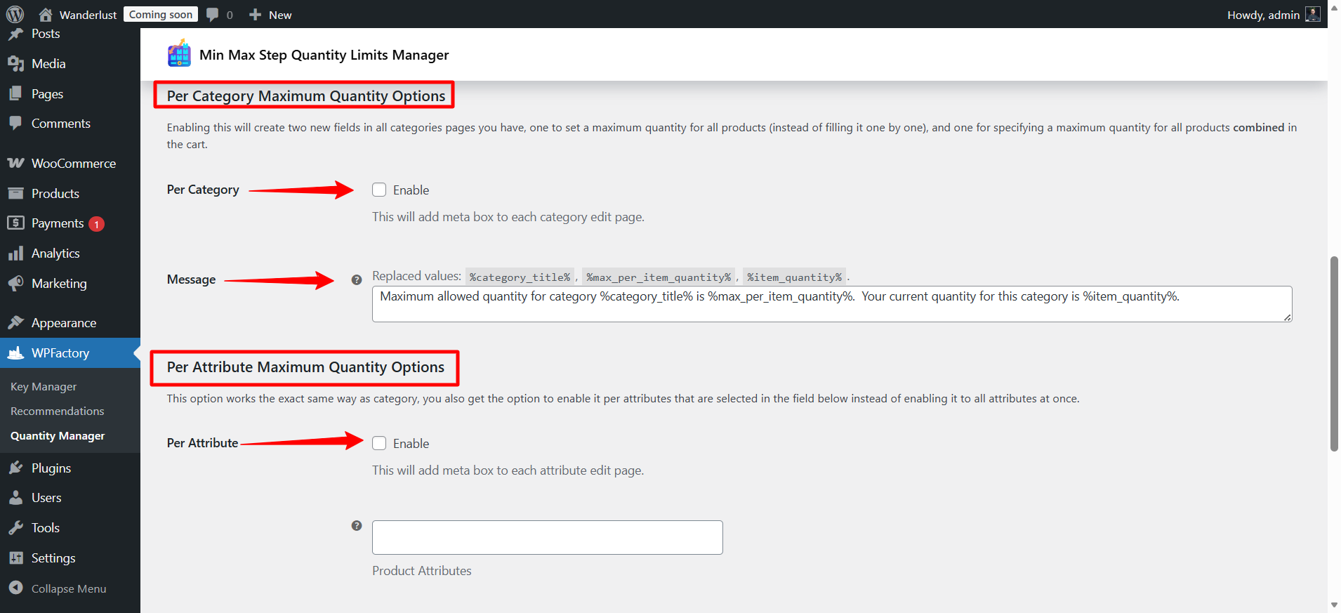 WooCommerce settings ‹ Wanderlust — WordPress 02 16 2026 02 33 PM