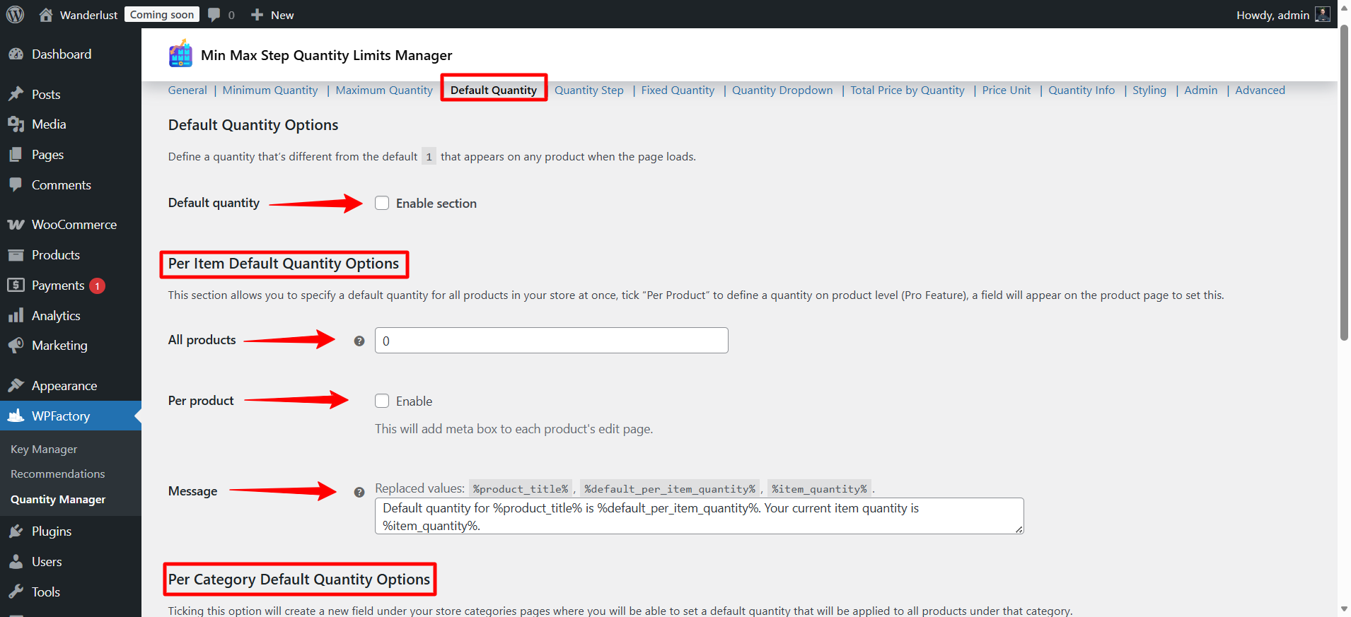 WooCommerce settings ‹ Wanderlust — WordPress 02 16 2026 02 45 PM