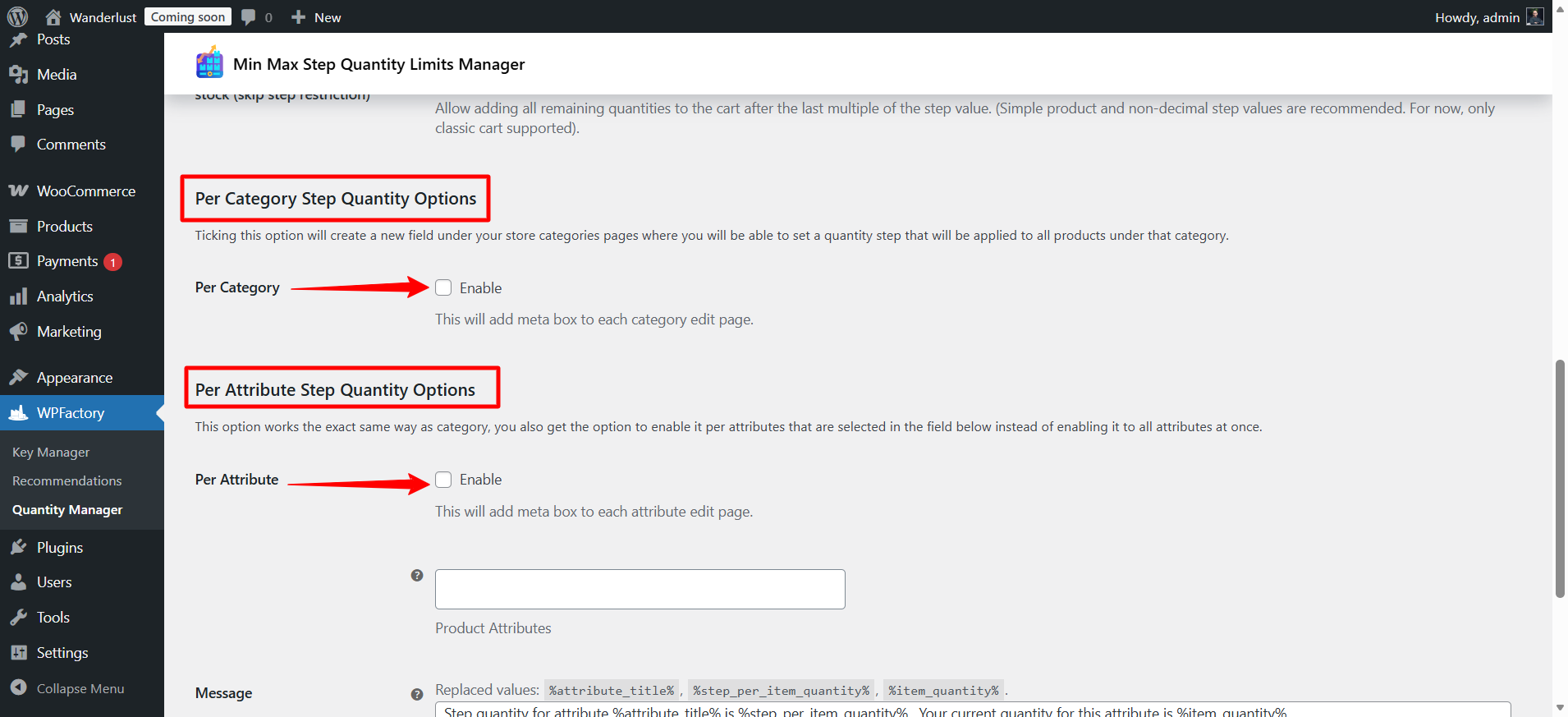 WooCommerce settings ‹ Wanderlust — WordPress 02 16 2026 03 05 PM