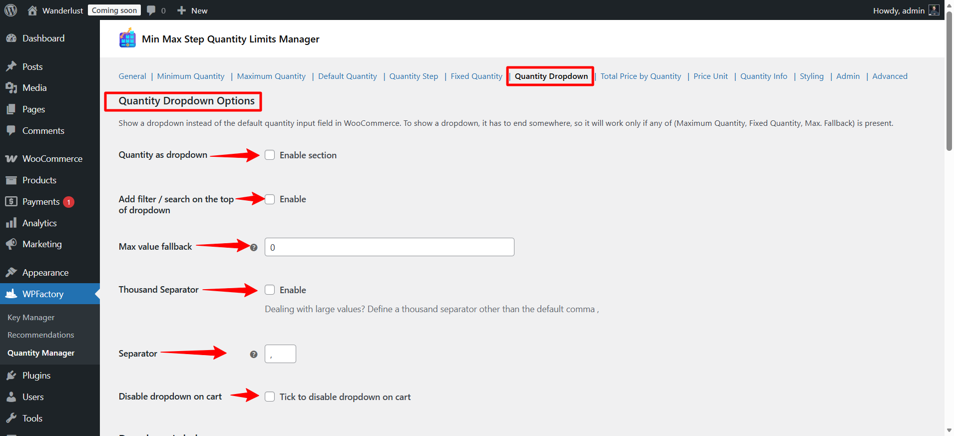 WooCommerce settings ‹ Wanderlust — WordPress 02 16 2026 03 40 PM