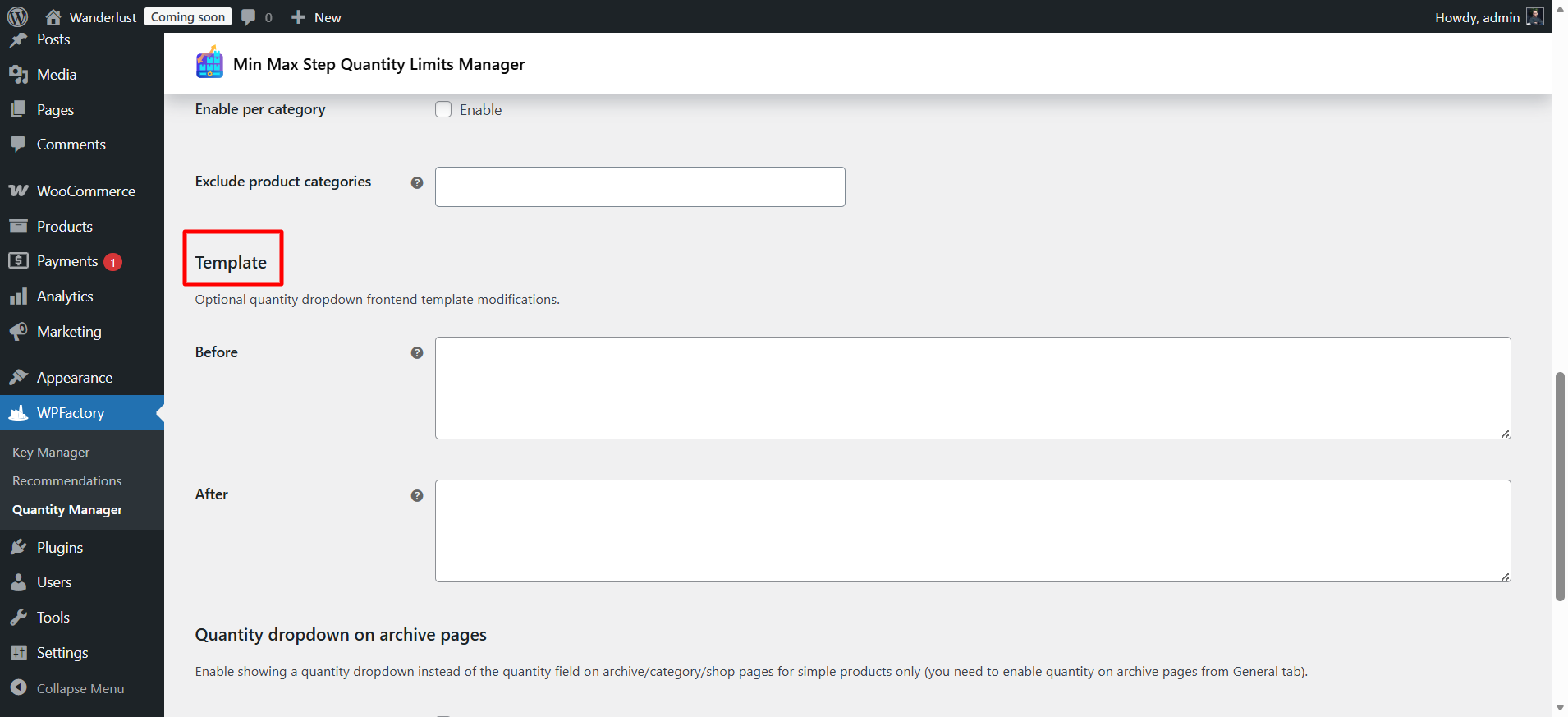 WooCommerce settings ‹ Wanderlust — WordPress 02 16 2026 03 42 PM