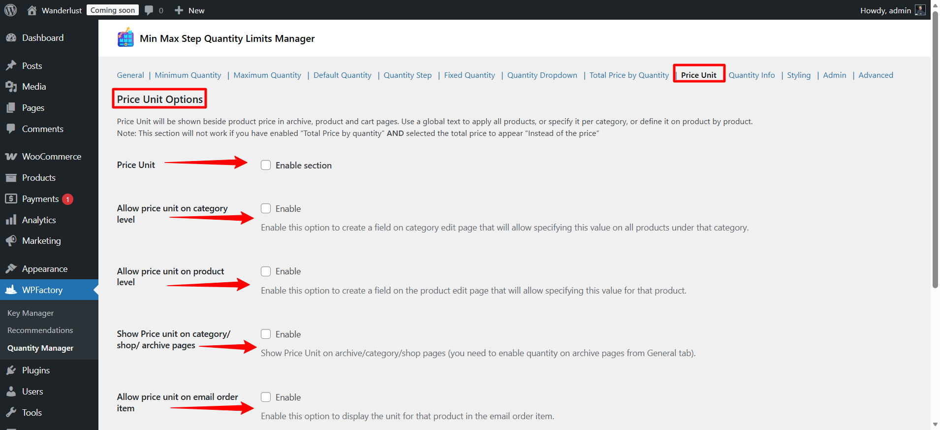WooCommerce settings ‹ Wanderlust — WordPress 02 16 2026 04 31 PM