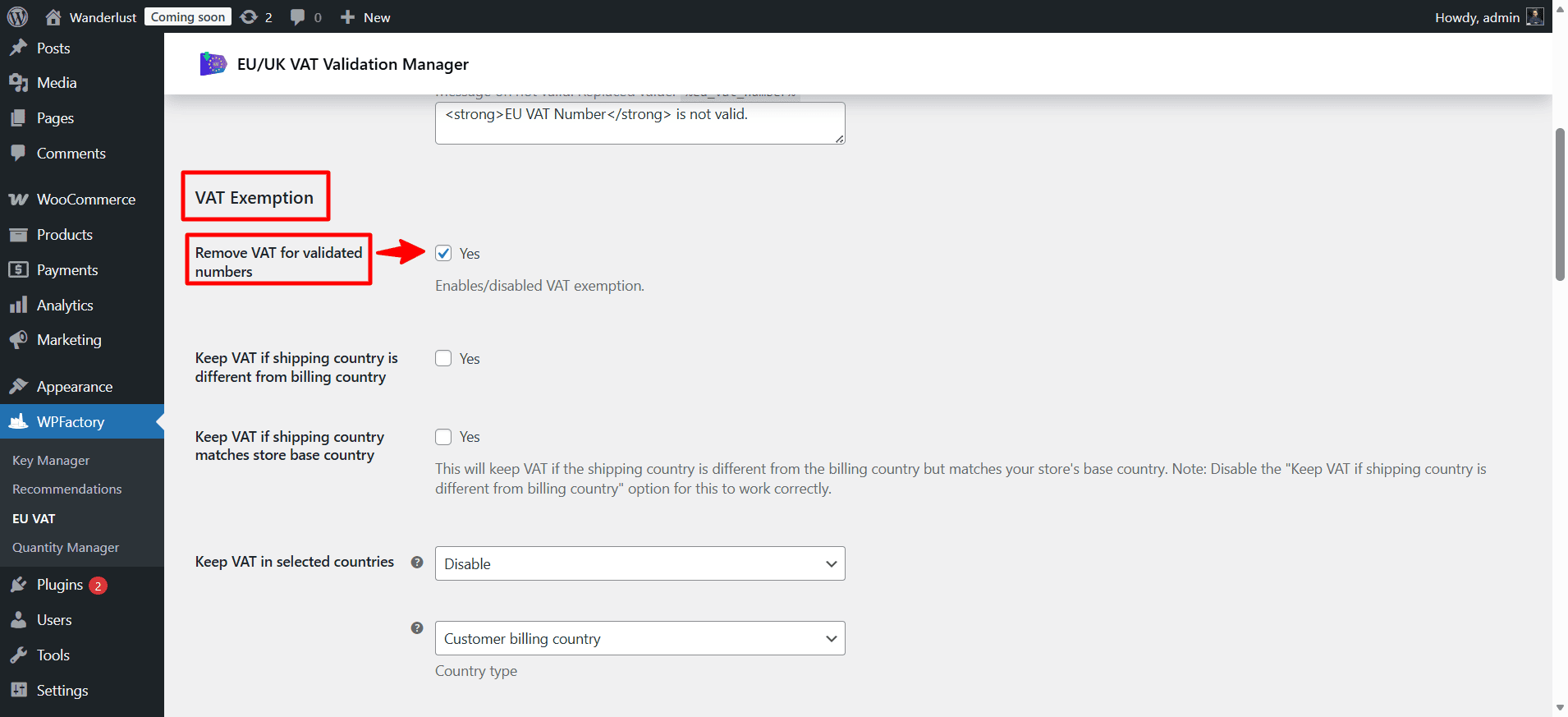 WooCommerce settings ‹ Wanderlust — WordPress 8