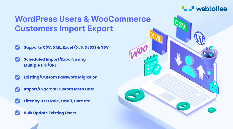WooCommerce users import export