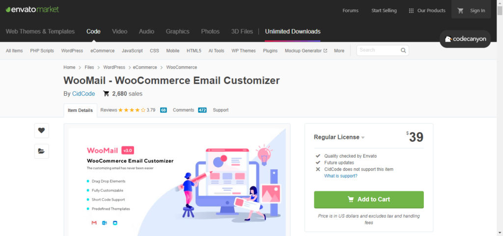 WooMail - WooCommerce Email Customizer by CidCode