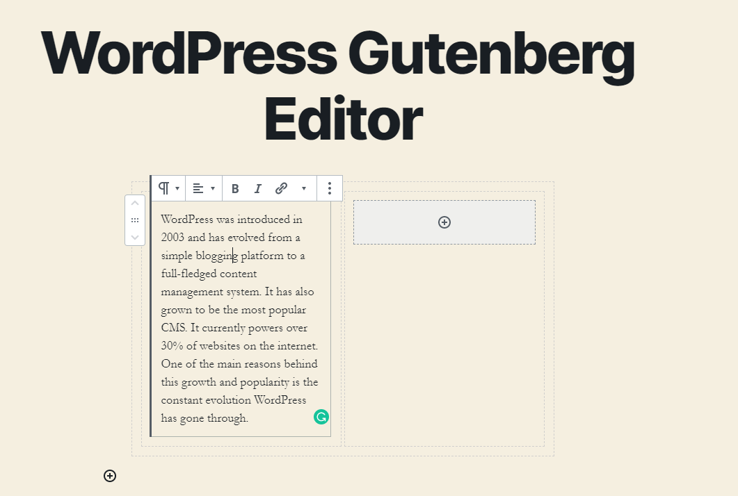 WordPress Gutenberg Editor - Adding content to the columns block