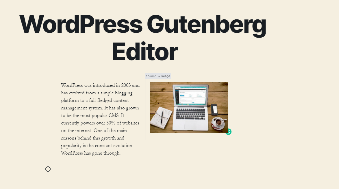 WordPress Gutenberg Editor - Adding the image block