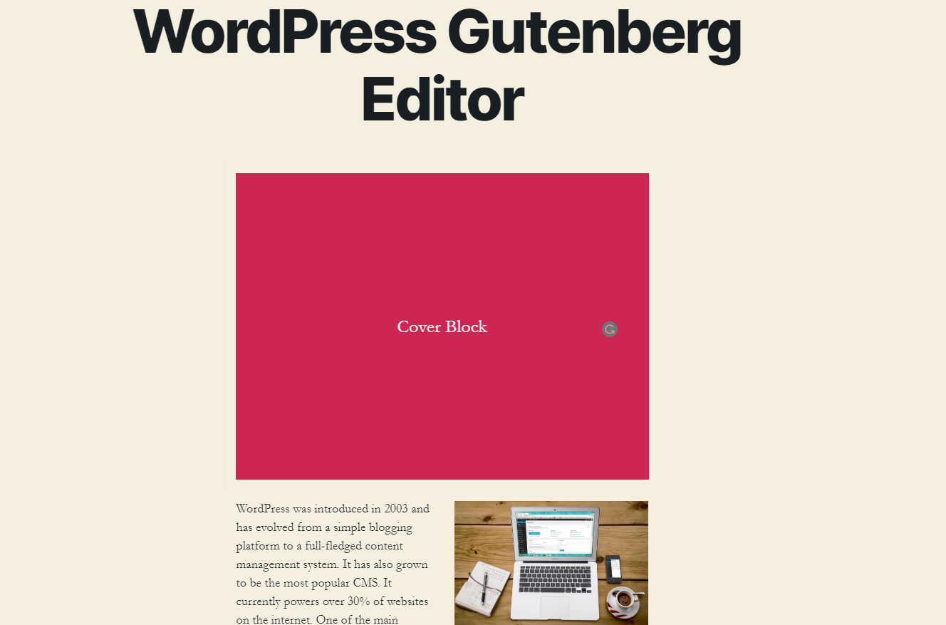 WordPress Gutenberg Editor - Changing the position of blocks