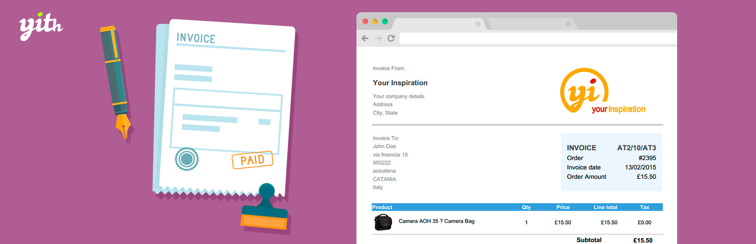 YITH WooCommerce PDF Invoices and Packing Slips
