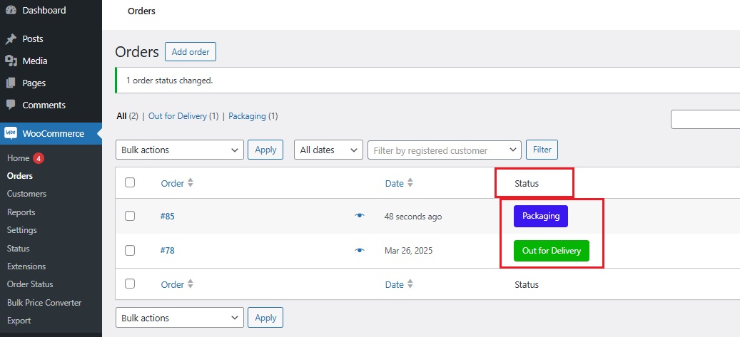 choose colors and icons for each custom status