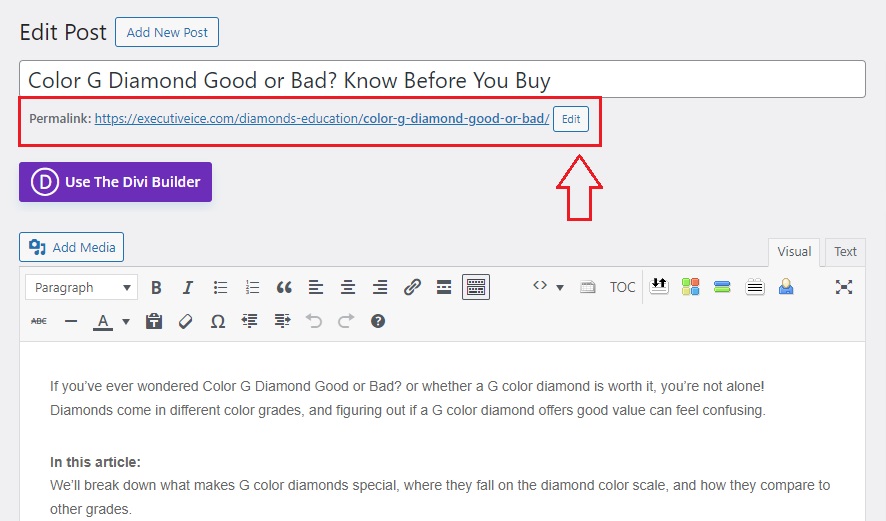find page slug wordpress