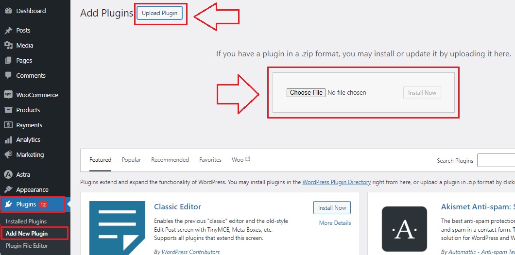 upload woocommerce conditional shipping and payments plugin