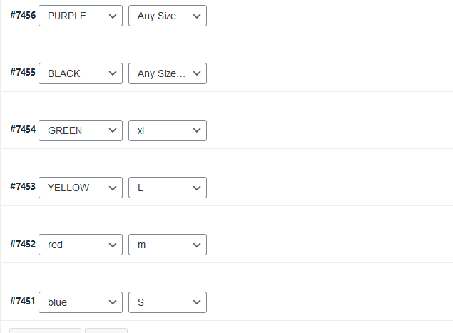 The imported variable product in the WooCommerce admin