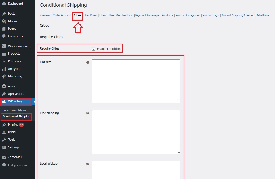 woocommerce Limiting Shipping Based on Location