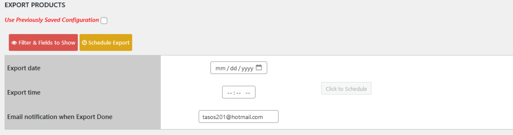 Scheduling a WooCommerce product export to Excel
