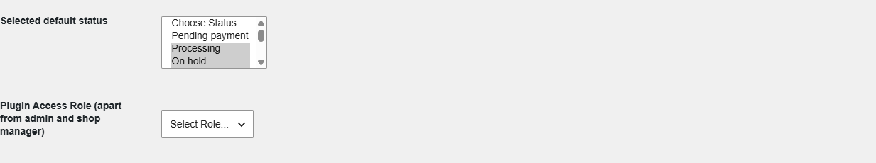 General Settings "Plugin Access Role" dropdown